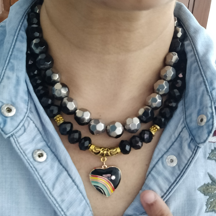 Dual Drama: Midnight Spectrum and Silver Twilight Necklets