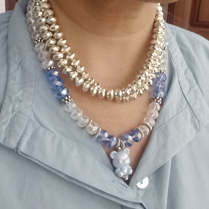 Blue Hugs Silver Spakle Duo