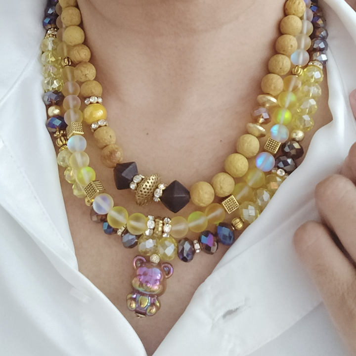 Golden Glow Trio Necklace
