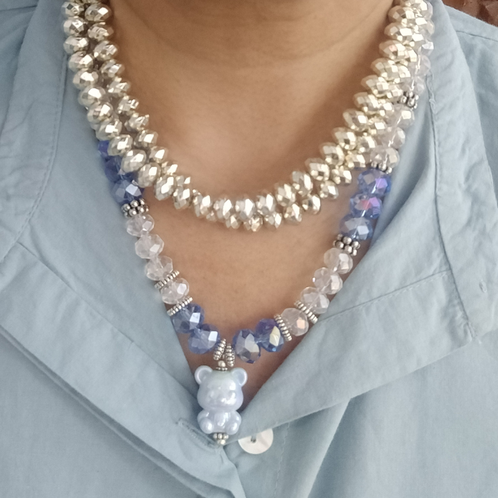 Blue Hugs Silver Spakle Duo
