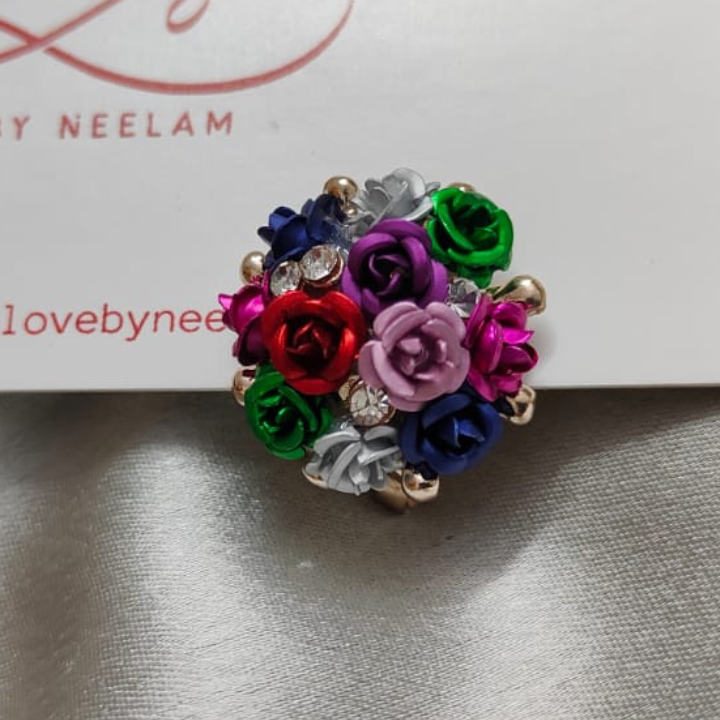 Garden Bloom Multicolor Floral Stud Earrings