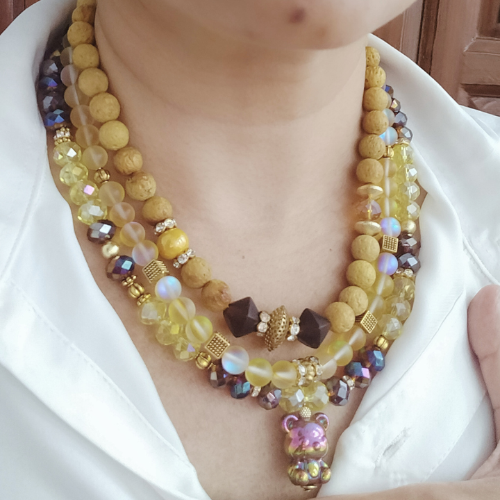 Golden Glow Trio Necklace