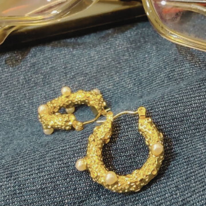 Pearl Crust Hoops
