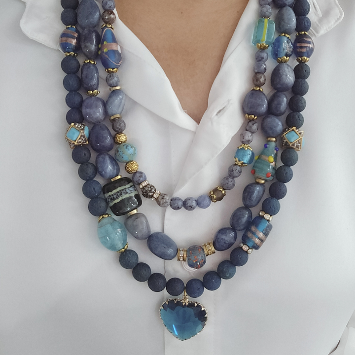 Neel Tarang 3 Strand Necklace