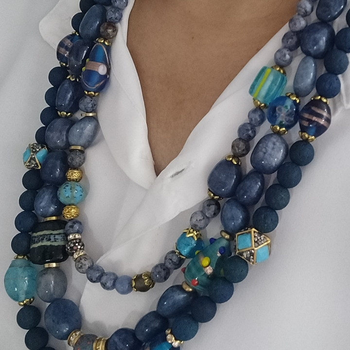 Neel Tarang 3 Strand Necklace