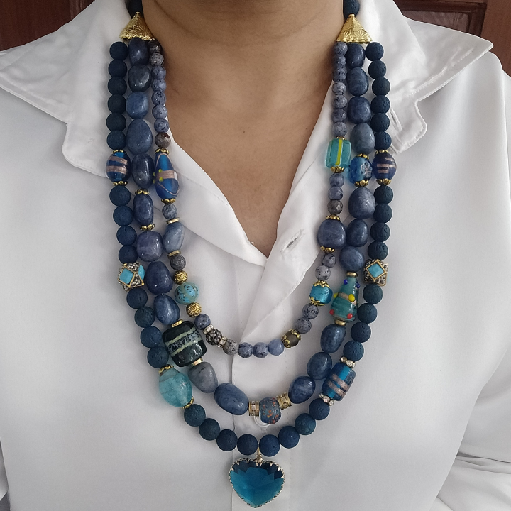 Neel Tarang 3 Strand Necklace