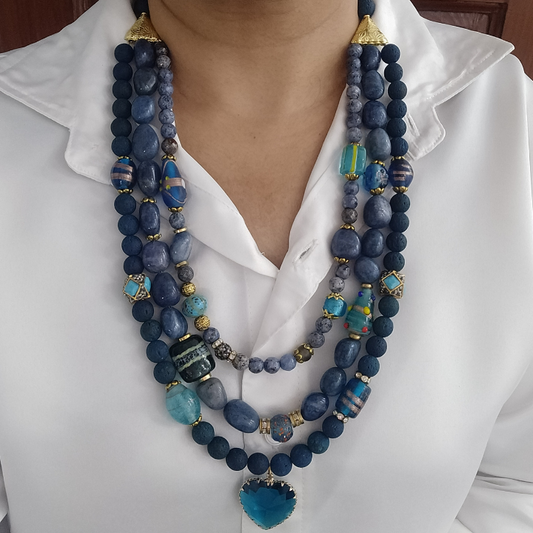 Neel Tarang 3 Strand Necklace