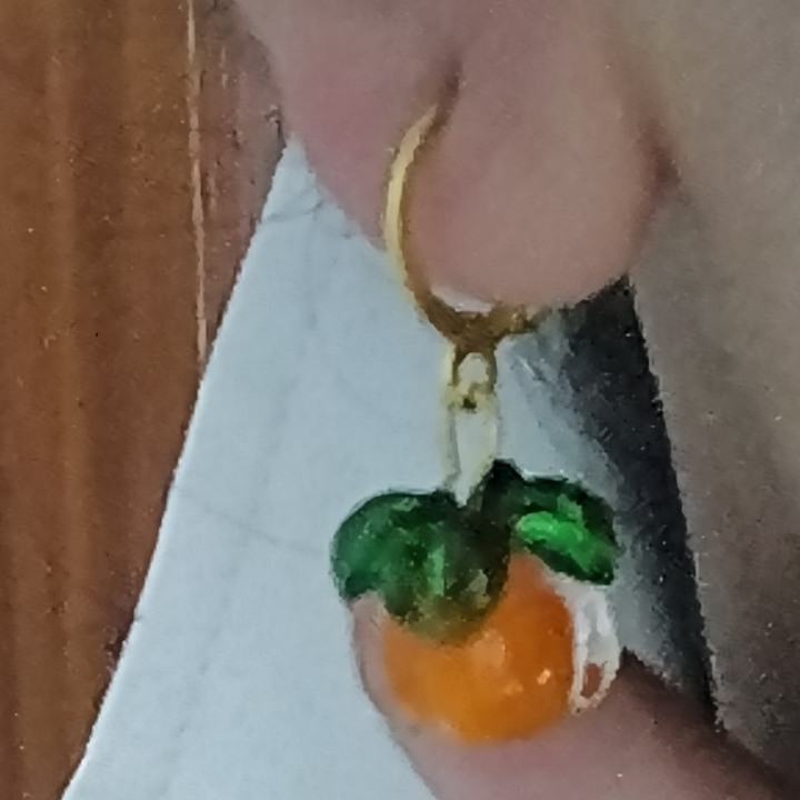 Amber Harvest — Hand-Blown Pumpkin Glass Earrings
