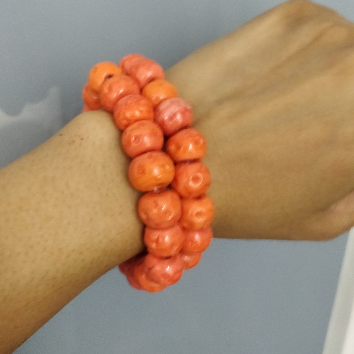 Baked Blush – Ceramic Bead Stack