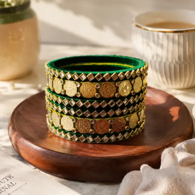 Bagh-e-Panna Bangle Set