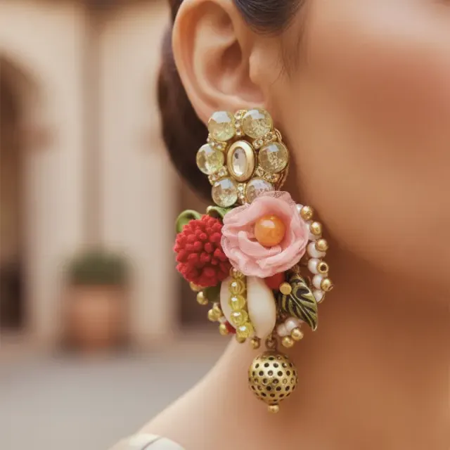 Saaj Shringar Textural Earrings