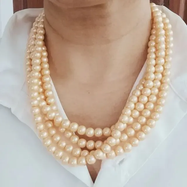 Noore Haaya — Three-Layered Glass Pearl Neckwear