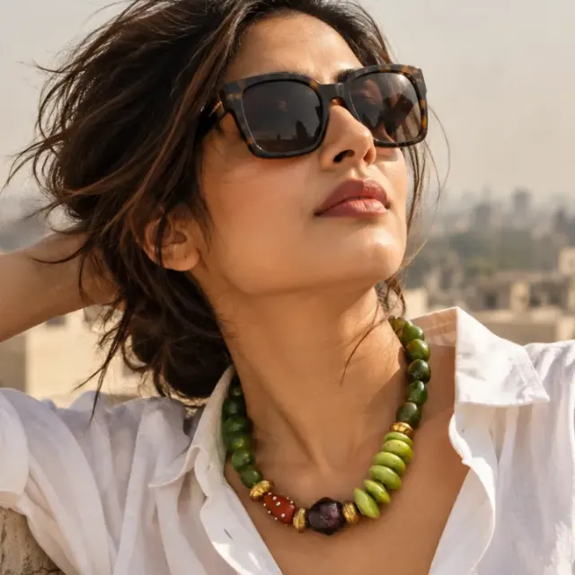 Van Rahasya — Agate & Ceramic Coin Collares