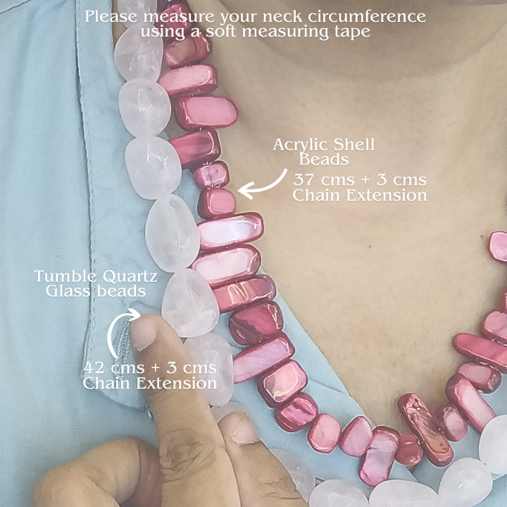 Blush Coral Radiance – Dual Necklace Set