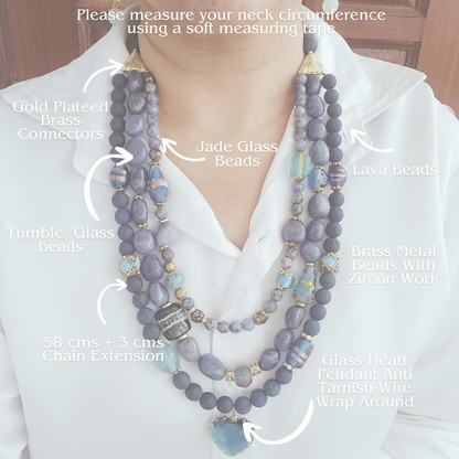 Neel Tarang 3 Strand Necklace