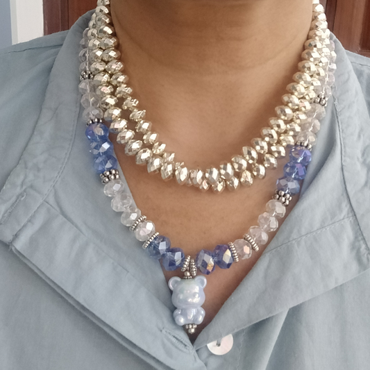 Blue Hugs Silver Spakle Duo