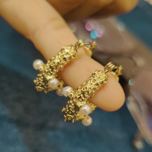 Pearl Crust Hoops