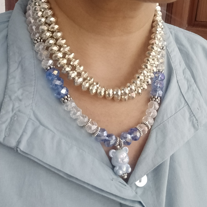 Blue Hugs Silver Spakle Duo