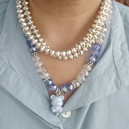 Blue Hugs Silver Spakle Duo