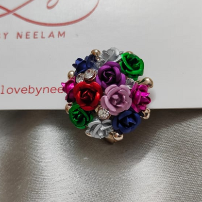 Garden Bloom Multicolor Floral Stud Earrings