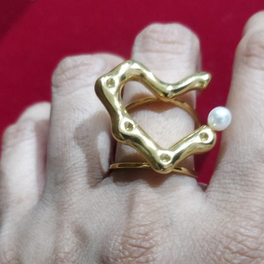 Bold Heart Adjustable Ring