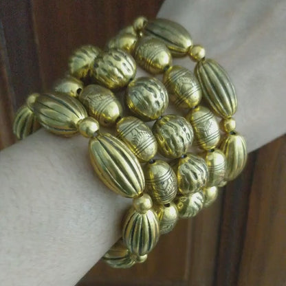 Zariya Gilded Stack – Oxidised Gold Wristwear