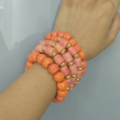 Baked Blush – Ceramic Bead Stack