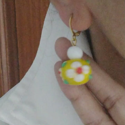 Phoolan Drops – Artisan Glass Earrings