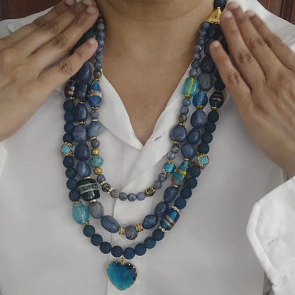 Neel Tarang 3 Strand Necklace