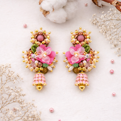 Phool Baari Hand Beaded Earrings