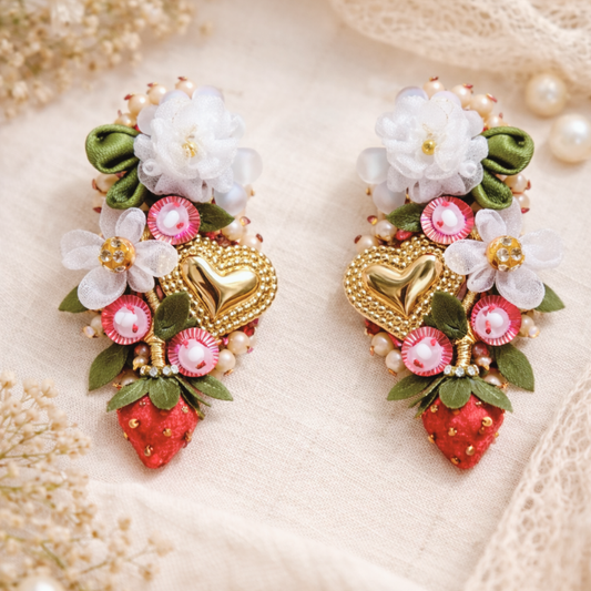 Strawberry Kiss Stud Earrings