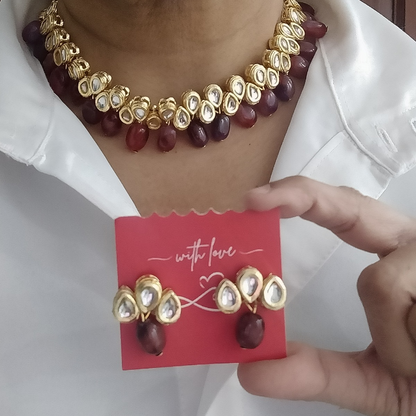 Meher Gulnaar Set (With Earrings)