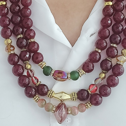 Berry Whispers With Agate Beads (Custom Order)