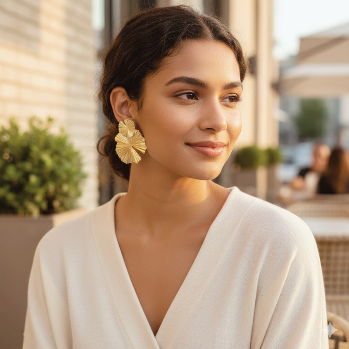 Fan Bloom Statement Earrings