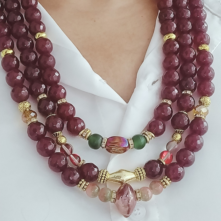 Berry Whispers With Agate Beads (Custom Order)