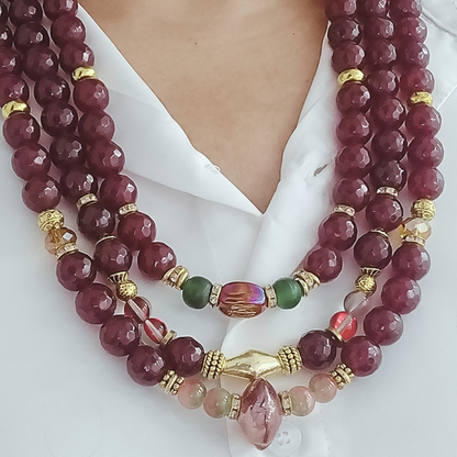 Berry Whispers With Agate Beads (Custom Order)