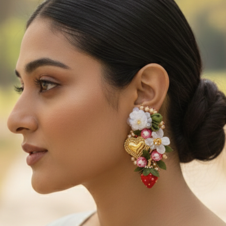 Strawberry Kiss Stud Earrings