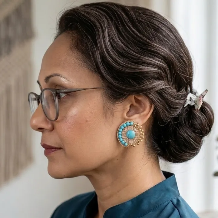 Neerja Chakra Stud Earrings — view 2