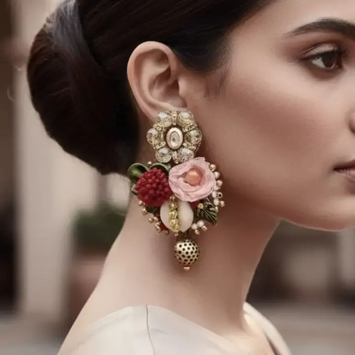 Saaj Shringar Textural Earrings — view 3