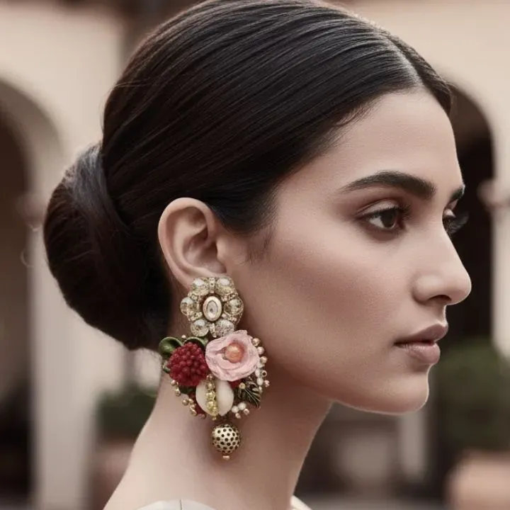 Saaj Shringar Textural Earrings — view 2