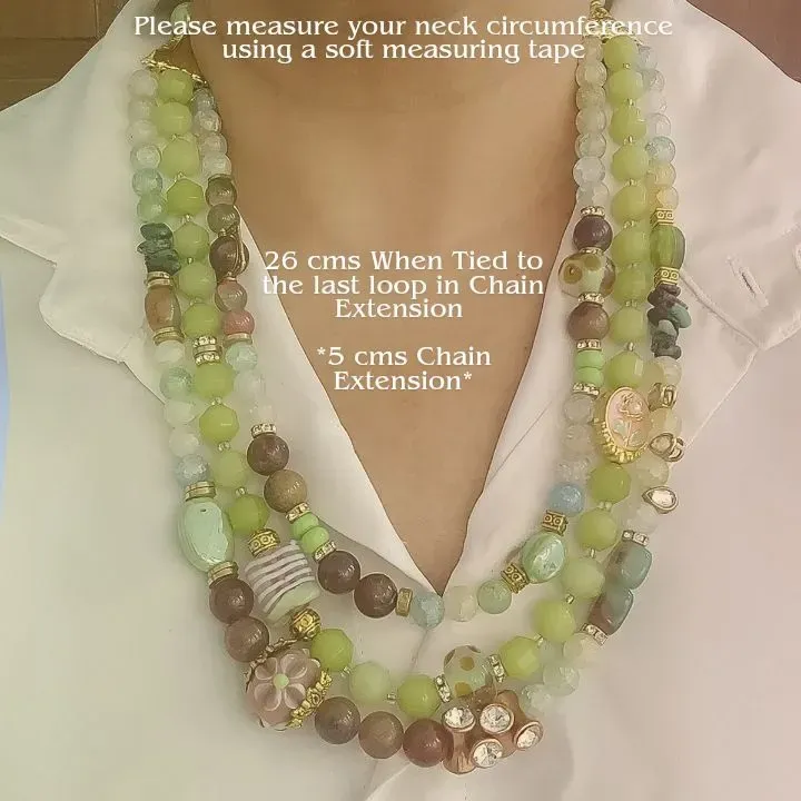 Jalwa Jade Jamboree — Three-Layered Jade & Glass Neckwear — view 3