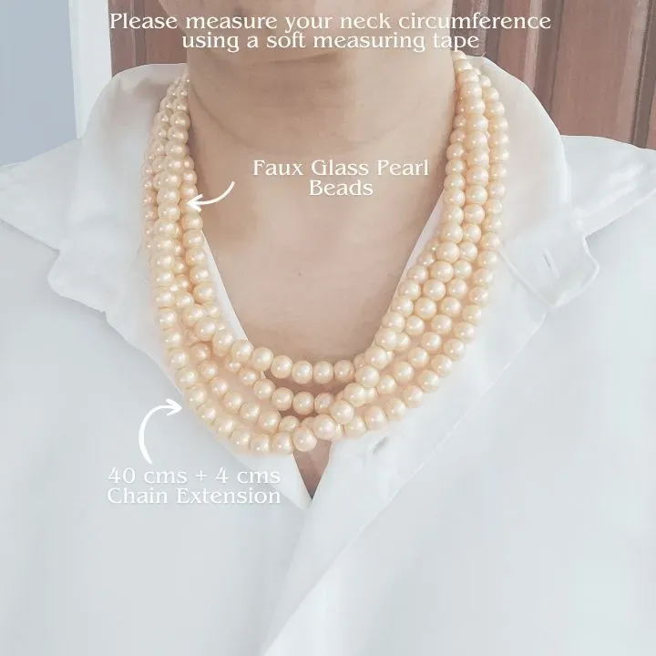 Noore Haaya — Three-Layered Glass Pearl Neckwear — view 2