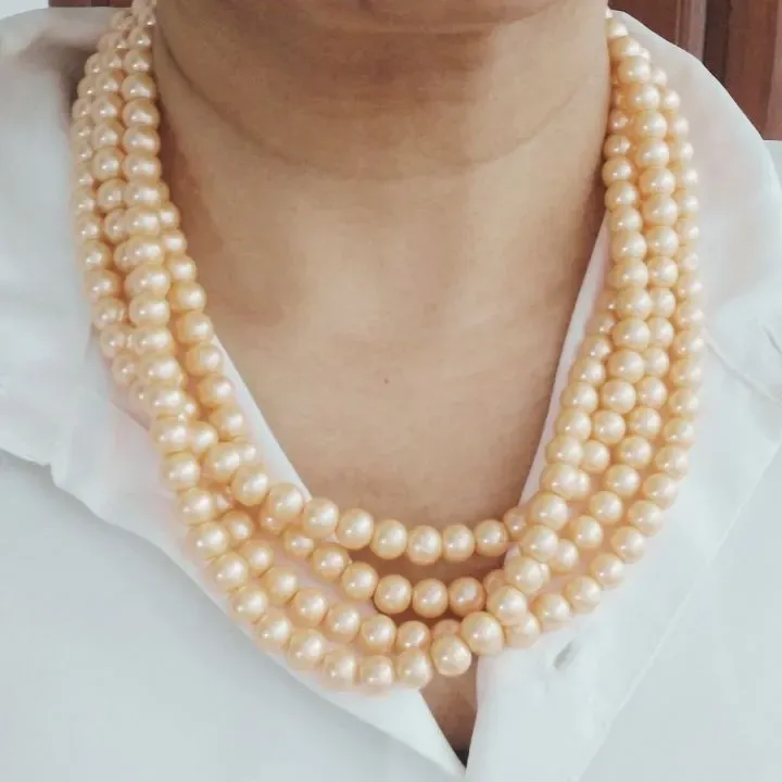 Noore Haaya — Three-Layered Glass Pearl Neckwear — view 3