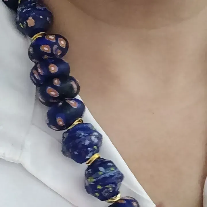 Neelambari — Indigo Millefiori Ceramic Neckwear — view 3