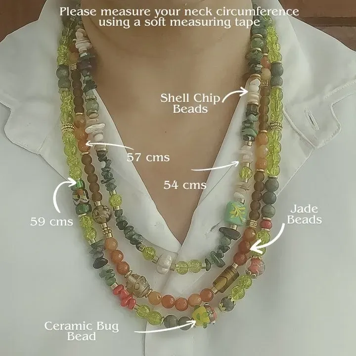 Mitti Mela — Three-Layered Earth-Tone Beaded Neckwear — view 2