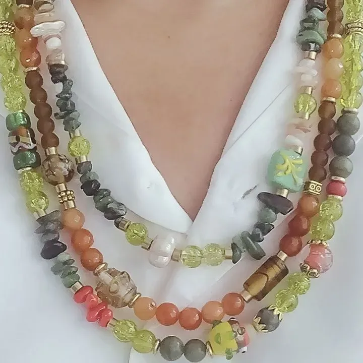 Mitti Mela — Three-Layered Earth-Tone Beaded Neckwear — view 3