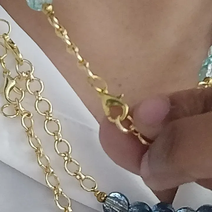 Neel Shaam — Three-Layered Lapis Lazuli & Glass Neckwear — view 4