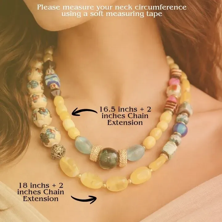Sunehri Dhoop — Two-Layered Agate & Porcelain Neckwear — view 2