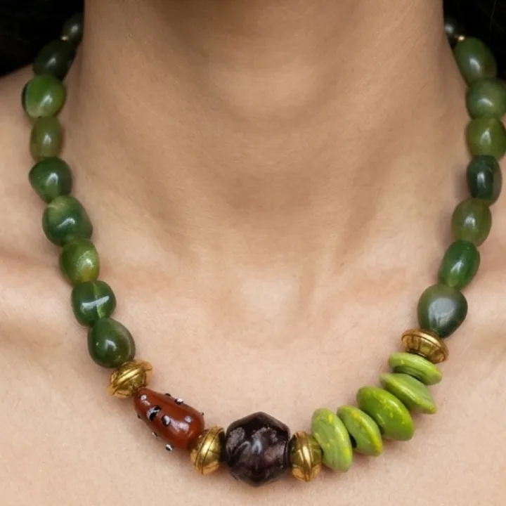 Van Rahasya — Agate & Ceramic Coin Collares — neckwear, view 3